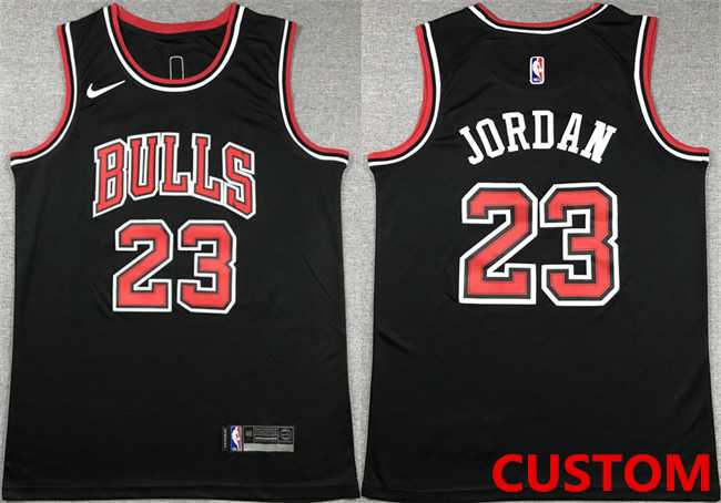 Mens Nike Chicago Bulls Customized Swingman Black NBA Jersey